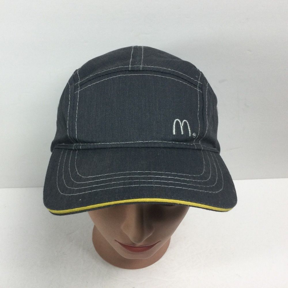 McDonald's 5 Panel Employee Hat Strap-back Gray Uniform Cap